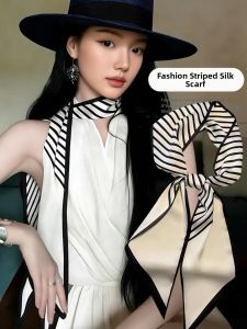 XUANXUAN | Striped Fashion Versatile Silk Scarf