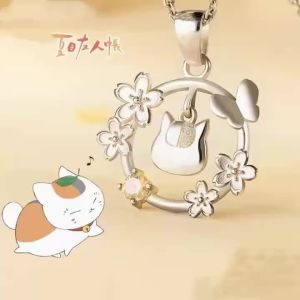 Bandai | Natsumes Book of Friends Ban 2D Necklace Ring Bracelet Fashion Cartoon Cosplay Accessories Animation Peripherals Niche Gifts