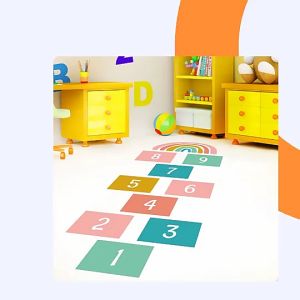 Miếng Dán Nhảy Lò Cò Cho Bé Vừa Chơi Vừa Phát Triển Vận Động Màu Sắc Tươi Sáng Tiện Lợi Cho Gia Đình