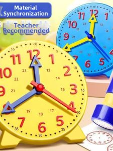 BEIQIANDAXIU | Three Hands Interactive Clock Model Educational Teaching Tool