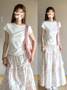 HUAYILING | New Floral Summer Dress for Vacation Long Style