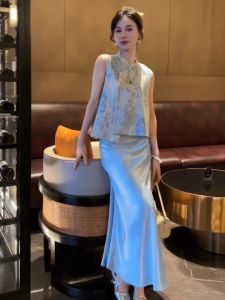 DANTING | Chinese Style Ladylike New Summer Matching Vest Set