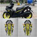 STIKER STRIPING MOTOR AEROX 155 VVA 2021 ABU KUNING. 