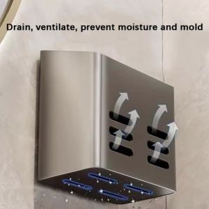 Bathroom Cosmetics Shelf Wall Mounted Bathroom Toothpaste Shelf Toothbrush Comb Storage Shaver Shelf