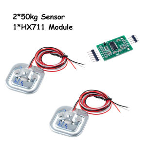 50kg Load Cell Weighing Sensor Human Scale Resistance Strain Half-bridge Strain Gauge Weight Scales Sensors + HX711 AD Module