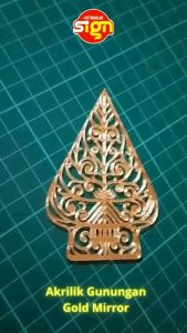 Artkrilik - Gunungan Akrilik Gold Mirror / Hiasan Mahar / Hiasan Nikahan 13 x 17 cm - Aesthetic