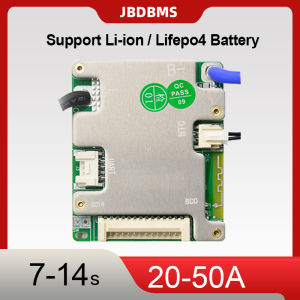 JBD Smart BMS 7S 8S 9S 10S 11S 12S 13S 14S 24V 36V 48V 20A 30A 40A 50A Built-in BT UART Li-ion NMC LiFePo4 Bms Balance Board