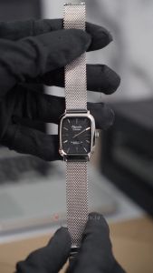 Jam Tangan Wanita Alexandre Christie Classic AC 8699 LHBSSBA Black Dial Silver Stainless Steel Strap