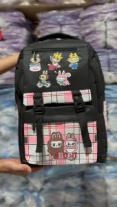 Tas Ransel Sekolah Anak Karakter Labubu Terbaru Backpack Punggung Kanvas Sekolah Anak SD>SMP>SMA