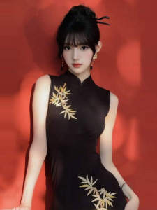 CHANGTONG | Elegant Stylish Printed Cheongsam Dress