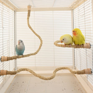 Parrot Climbing Rope Bird Stand Pole De-Stress Interactive Toy Cage Decoration Xuan Feng Small Tiger Skin Stand Bracket