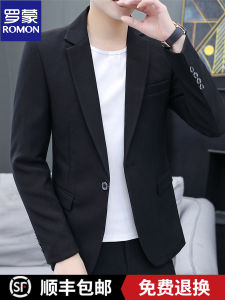 Romon Men Leisure Suit Mens K-style Silm Trendy Handsome Small Suit British Style Youth Jacket