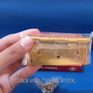 Engsel Pintu & Jendela 3 Inch Gold Type JM Siyota