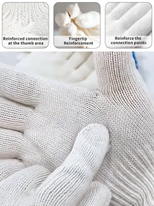 Non-slip Thick Cotton Nylon Gloves (Pair of): Wear-resistant Protective Gloves for Carpentry & Electrician