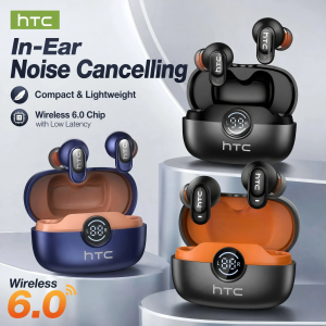 HTC NE79 Bluetooth Earphones AI Translator Earbuds Soft In-Earbuds for Wireless Headphones Noise Reduction Long Battery