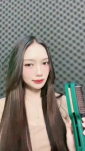 SHINON SH-8672 Catok Sisir Pelurus Rambut Hair Straightener Curler 2 in 1 Catokan Sisir Listrik