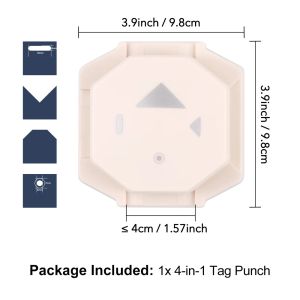 Useful 4 In 1 Tag Punch Corner Rounder Cutter for Scrapbooking Card Paper Label DIY Photo Business Cards Invitations Making