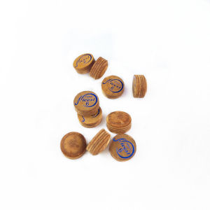 10PCS 14mm Billiards Pool Cue Tips M Hardness 6 Layers Baked Leather Billiard Head Accessories Brown Blue Color