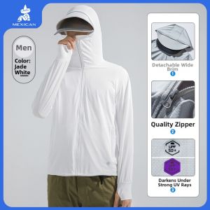 Mexican | Lightweight UV Protection Sun Hat Detachable Hooded Jacket