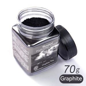 70-120G Painting Toner Carbon Black Water-Soluble Graphite Charcoal for Artist Graffiti Art Supplies Dry Wet Sketch Color Powder