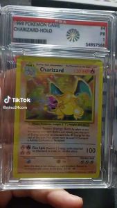 Thẻ Pokémon rồng lửa tiến hóa cấp 3 1999 POKEMON GAME CHARIZARD-HOLO 4 PR 54957568 tặng kèm bảo vệ PSA như hình D29 1-2 3790