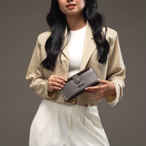 Alona Leather Evelyn Wallet - Dompet Panjang Wanita Kulit Sapi Asli