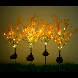 other | Solar-Powered Garden Lights Lawn Pathway Decorative Lights for Outdoor Yard and Patio Ambiance Oilseed Rape Landscape Lights