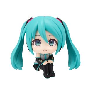 Bandai | 8cm Q Version Hatsune Miku Anime Figure - Sitting Doll Collectible Cute Desktop Home Car Ornament Model Gift