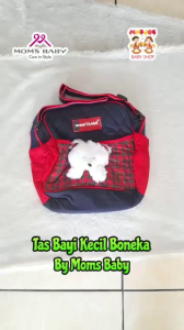 Moms baby tas bayi kecil boneka MBT3003 tersedia warna merah dan coklat