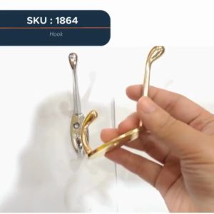 Hook Wall Mounted for Coat Hat Bag Clothes Robe Bathroom Kitchen Living Room Door (2 pieces)