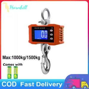 Unicorn 300-1500KG Heavy Duty Crane Scale Industrial Hook Hanging Weight Digital LCD Display Hanging Scale
