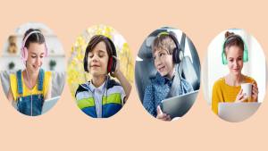 Kids Headphones with Cord Wired Over Ear Headsets with Microphone Limited Volume 85dB/ 94dB Portable Wired Headphones for Kids Boys Girls Teens Children Online School/Travel/iPad/Tablet/Cellphone