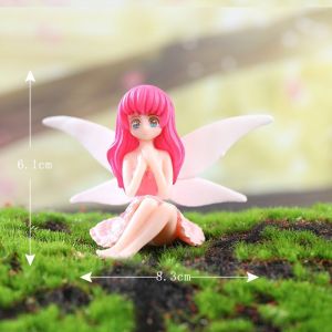 Creative Ornaments New Style Flower Fairy Micro Word Gardening DIY Aquarium Decoration Cake Decoration Crafts Moss Landscape Succulent Desktop Cartoon Mini
