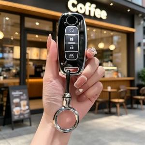 TPU Auto Key Fob Cover Case for Nissan 2025 2026 Armada PRO 4-X Versa X-Trail T33 Serena Rouge Kicks Pathfinder Ariya Keychain