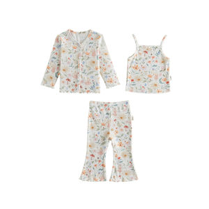 OAK FAMILY | Girls Lightweight Autumn/Spring Sleepwear Set 3 Piece