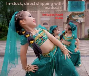 Childrens Performance Outfits Dance Clothes Jasmine Princess Ethnic Western Princess Girls Traditional Costumes Stage Performances
