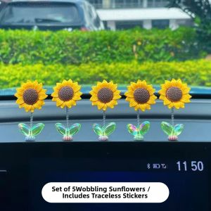 Cute Swinging Sunflower Car Decoration