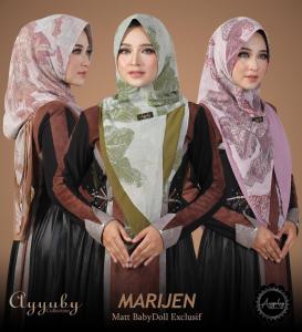 Hijab/jilbab instan Khimar ceruty motif merijen ayyuby