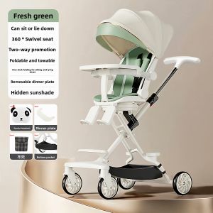 Lightweight High View Stroller Baby Walker Hand Push Car Double Side One Button Folding Convenient Child Walking Aid Baby Car