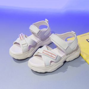 Sporty Casual Sandals Womens Summer New Beach Thick Bottom High Heel Soft Bottom Sandals Fashionable Roman Style Flat Heels