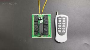 RF Control System with Relay Receiver & Transmitter DC 12V 12CH Wireless Remote Switch 433MHz