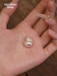 WU YUE JEWELRY | Traditional Fortune Gourd Sterling Silver Pendant