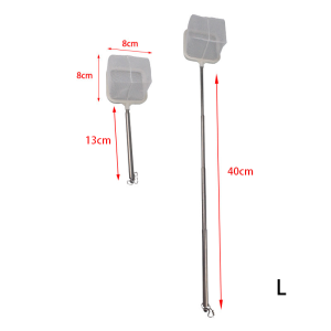 3D Stainless Steel Telescopic Aquarium Fish Net Fine Mesh Small Fish Shrimp Net For Fish Tank Tropical Fish Safe Catching Tool