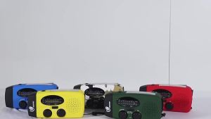 Multifunctional Solar Hand Crank Radio FM AM WB NOAA Weather Radio 2000mAh USB Charging Emergency LED Flashlight Power Ban