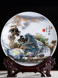 Đĩa Trang Trí Gốm Sứ 10 Inch Giang Tây Trung Quốc Đồ Trang Trí Văn Phòng Đồ Trang Trí Nhà Đĩa Trang Trí Treo Đồ Trang Trí Thủ Công
