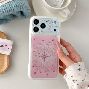 Sanrio | Ốp Điện Thoại iPhone 17 Pro Max 17 16 Pro 15 Pro Max Màu Hồng Tay Cầm Xoay Chống Sốc Bảo Vệ Toàn Diện Thiết Kế Cao Cấp Sang Trọng