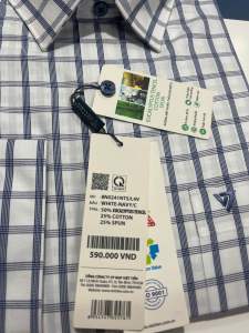 (8N0241) Áo sơ mi viettien dài tay (Regular fit )( hơi ôm )