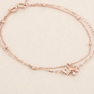 Chow Sang Sang Minty Collection 18K Rose Gold Cross Design Pendant 93320B