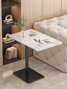 เคาน์เตอร์ด้านข้างหรูหรา เรือนนอน ชานชาลา ชานชาลา โต๊ะกาแฟ ชานชาลา ชั้นวางของ โต๊ะเล็ก วัสดุหินอ่อน โมเดิร์นเรียบง่าย