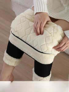 Miiow | Womens Thickened Fleece Lined Cotton Trousers Integrated Knee Pads Extra Warm High Waist Plus Size Winter Outerwear Pants